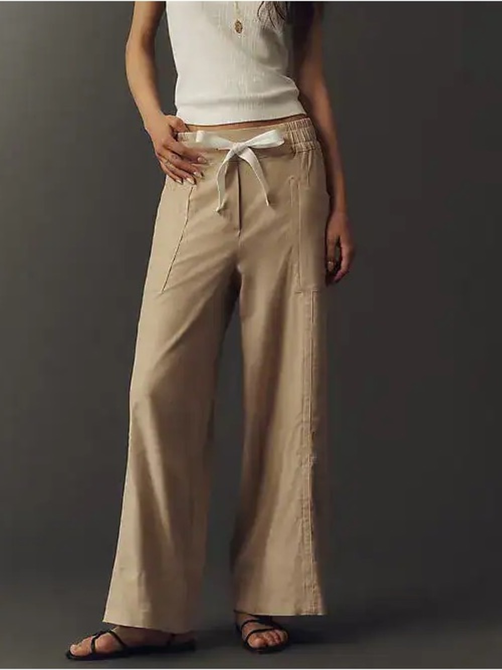 Maeve La Ponche Pull-On Pants Wide-Leg Pants